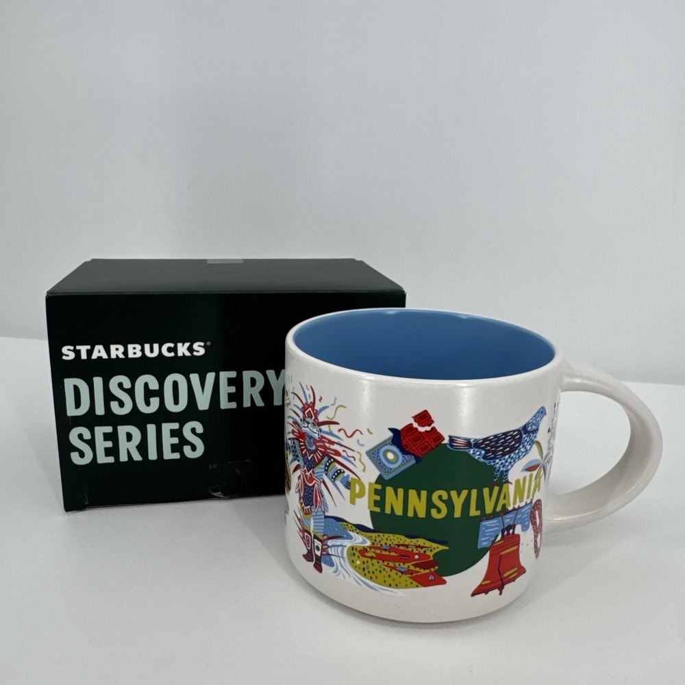 Starbucks Discovery Series Pennsylvania Coffee Tea Mug Cup 14 New in Opened Box